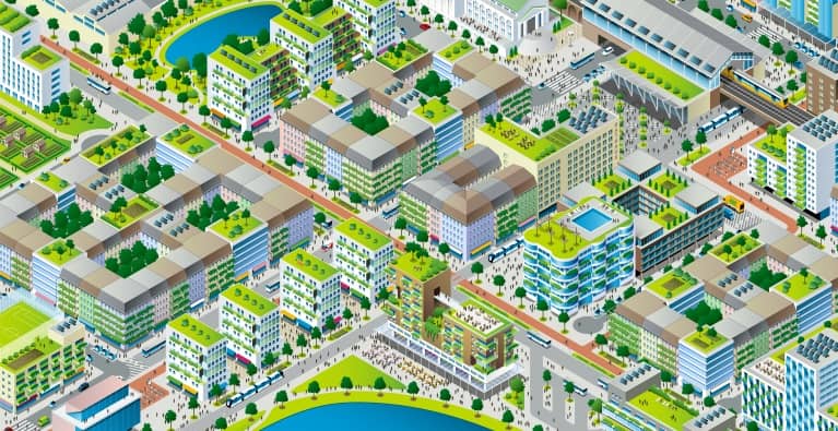 Espacios verdes en núcleo urbano